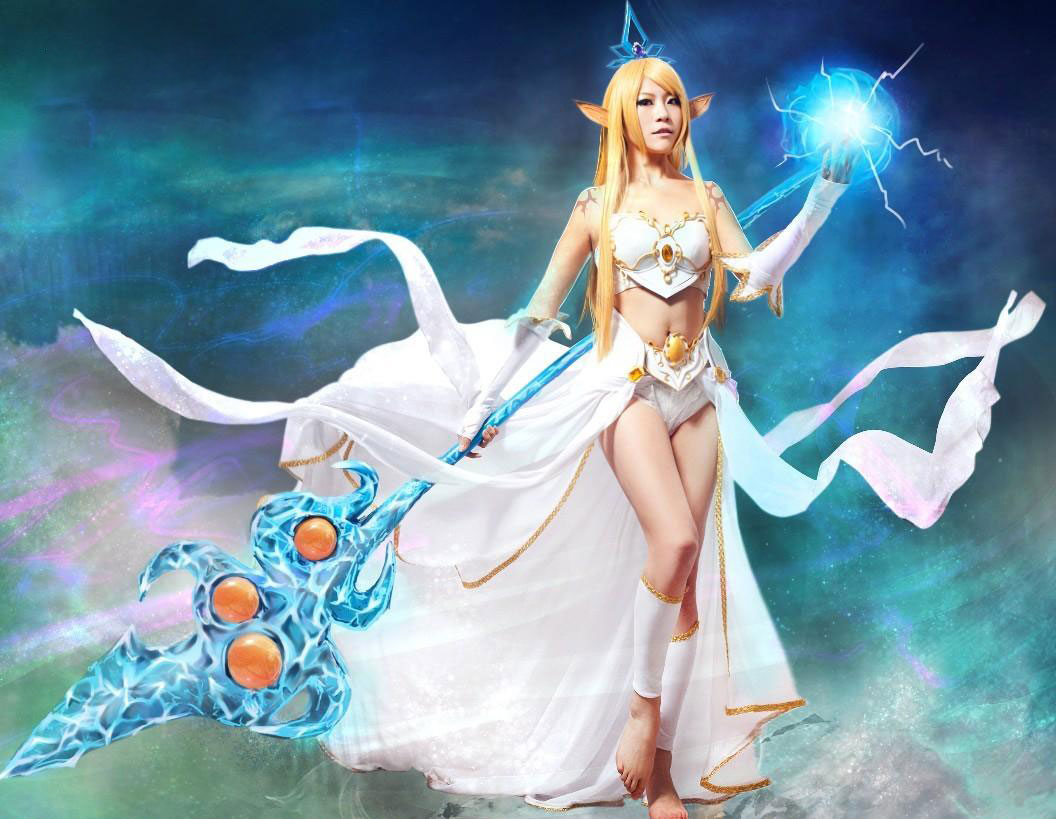 ITL Manufacturing League of Legends Janna Cosplay Costume Full set