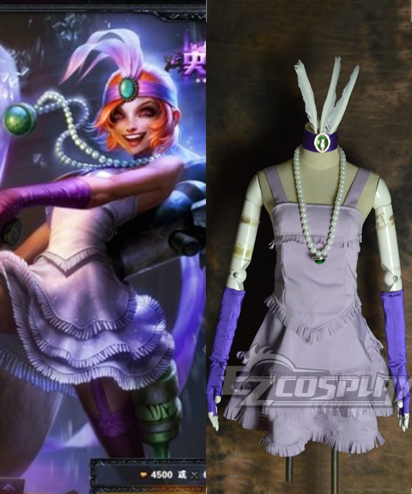 ITL Manufacturing League of Legends LOL Jinx The Loose Cannon Gangster Flower Cosplay Costume