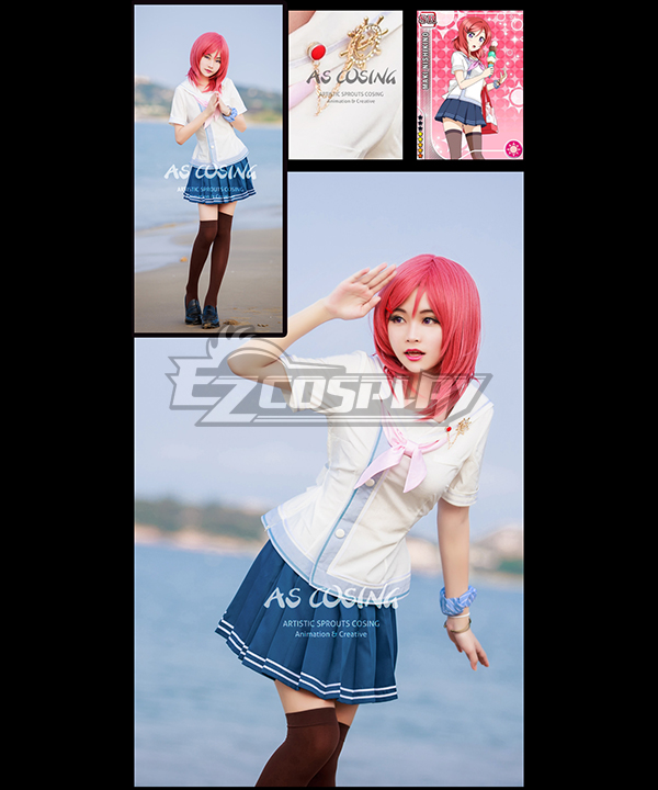 ITL Manufacturing Love Live! LoveLive! School Idol Festival Navy Marine Nishikino Maki Unawakened Sailor Cosplay Costume - Deluxe Version