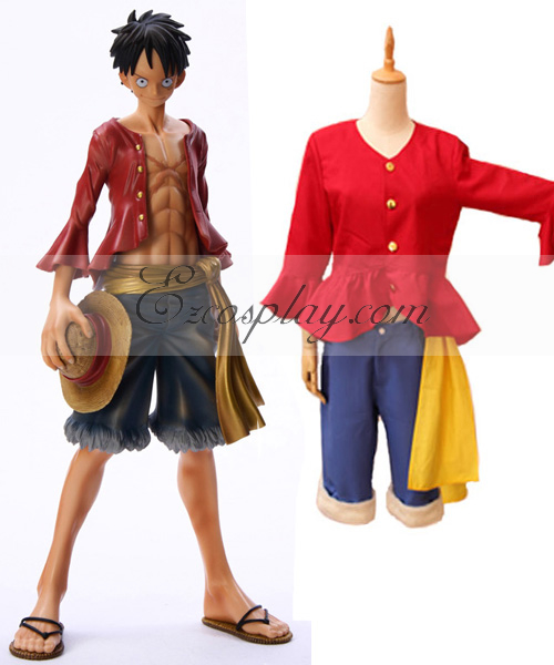 ITL Manufacturing One Piece Monkey.D.Luffy After 2Y Cosplay Costume + Sandals