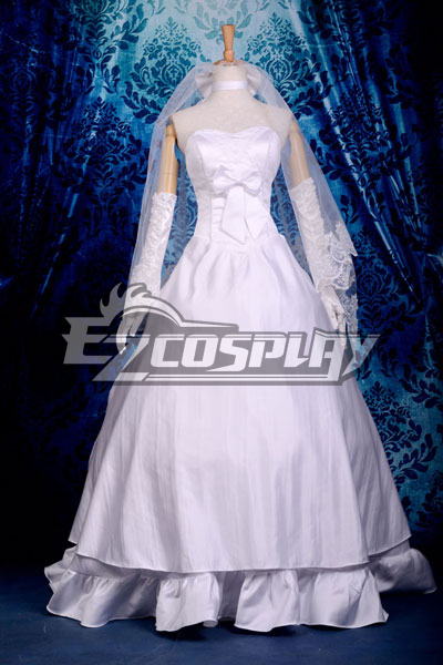 ITL Manufacturing Fate Stay Night Saber Wedding Dress Cosplay Costume Deluxe-P5
