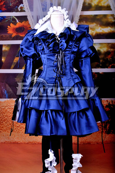 ITL Manufacturing Pandora Hearts-Bloodied Black Rabbit Gothic lolita Cosplay Costume