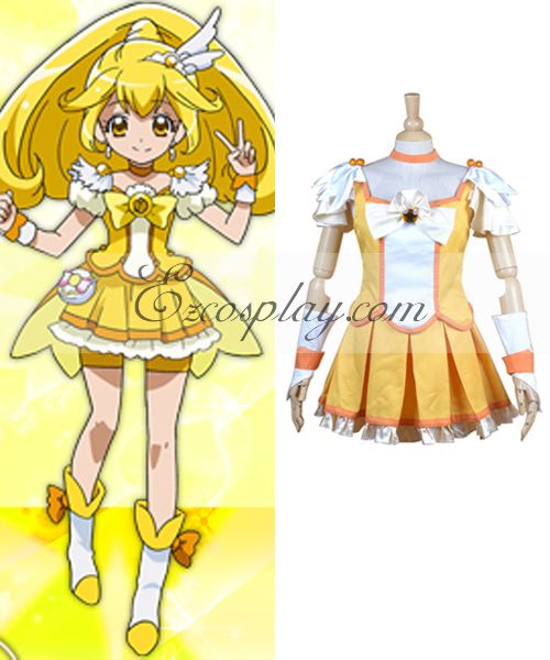 ITL Manufacturing Pretty Cure Smile PreCure Kise Yayoi (Cure Peace) Cosplay Costume