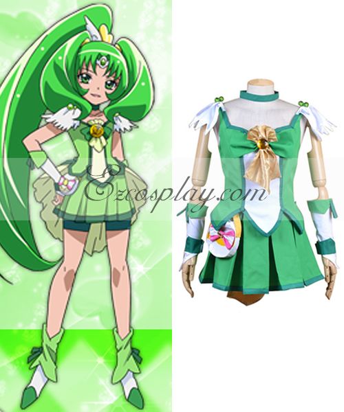 ITL Manufacturing Pretty Cure Smile PreCure Midorikawa Nao (Cure March) Cosplay Costume