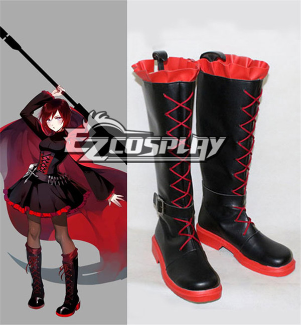 ITL Manufacturing RWBY Red Ruby Cross Cosplay Boots(included the ruby corset price)