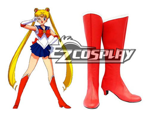 ITL Manufacturing Sailor Moon Usagi Tsukino Red Cosplay Boots