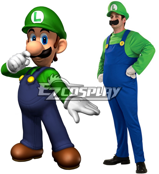 ITL Manufacturing Super Mario Bros Luigi Mario Adult Cosplay Costume