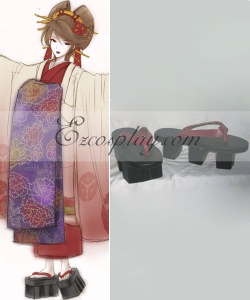 ITL Manufacturing Vocailoid Thousand Cherry Tree Meiko Geisha Cosplay Shoes
