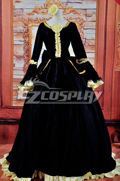 ITL Manufacturing Vocaloid Rin Black Dress Cosplay Costume Deluxe Version