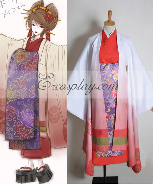 ITL Manufacturing Vocaloid Thousand Cherry Tree Meiko Geisha Cosplay Costume