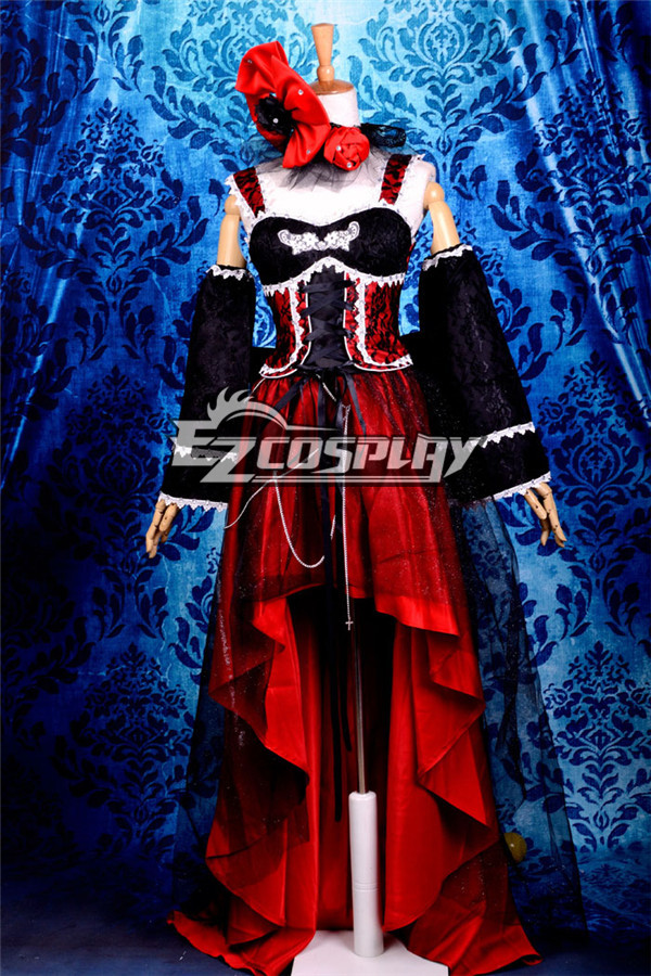 ITL Manufacturing Ruler Noble Court Style SJD Black+Red Gothic Lolita Dress Cosplay Costume-Y222