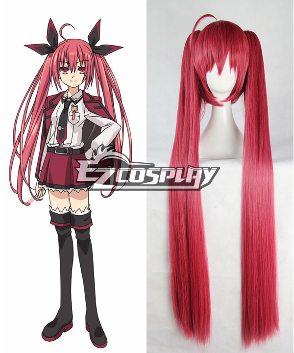 ITL Manufacturing Date A Live Itsuka Kotori Long Red Cosplay Wig - 394A