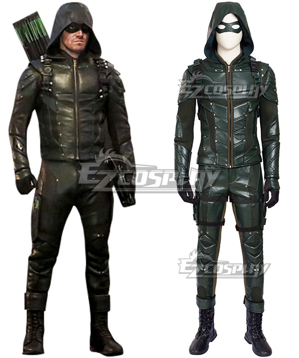 Dc Comics Green Arrow Season 5 Oliver Queen Arrow Cosplay Costume No Boots 